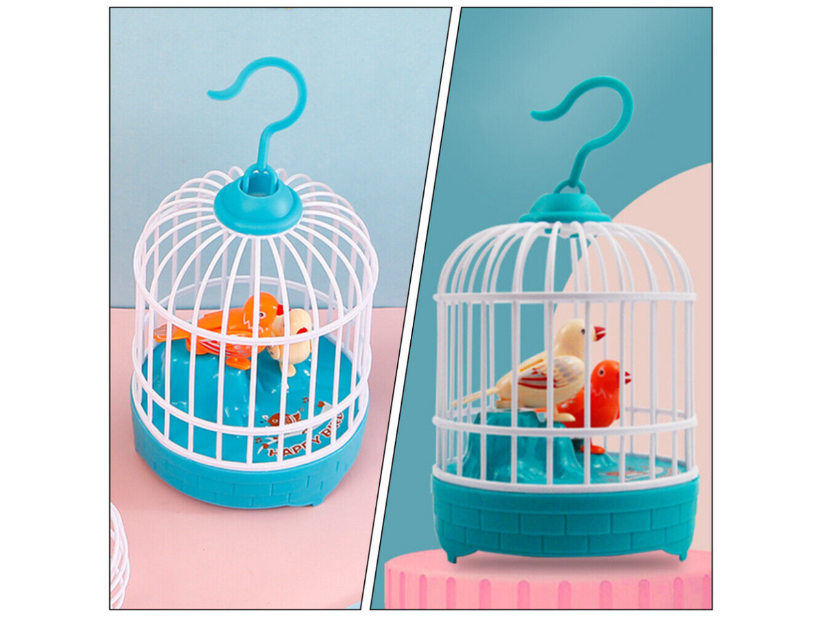 Cute Love Birds Singing Cage
