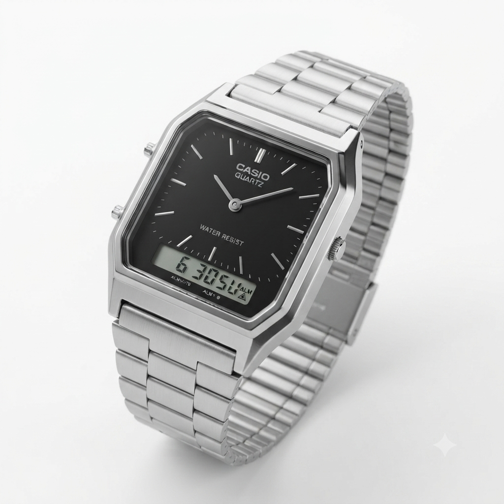 Casio Vintage Watch Dual Display