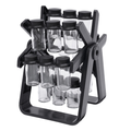 Spice Rack Organizer with 18 Glass Spice Jars