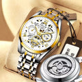 OLEVS 9947 Men’s Multifunctional Hollow Quartz Watch – Elegance & Precision