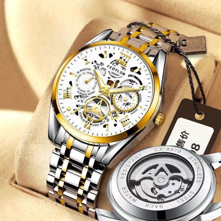 OLEVS 9947 Men’s Multifunctional Hollow Quartz Watch – Elegance & Precision