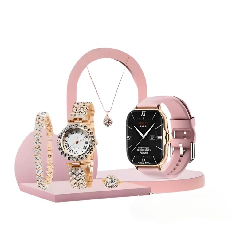 A58 Plus Smart Watch with Jewelry Set for Women