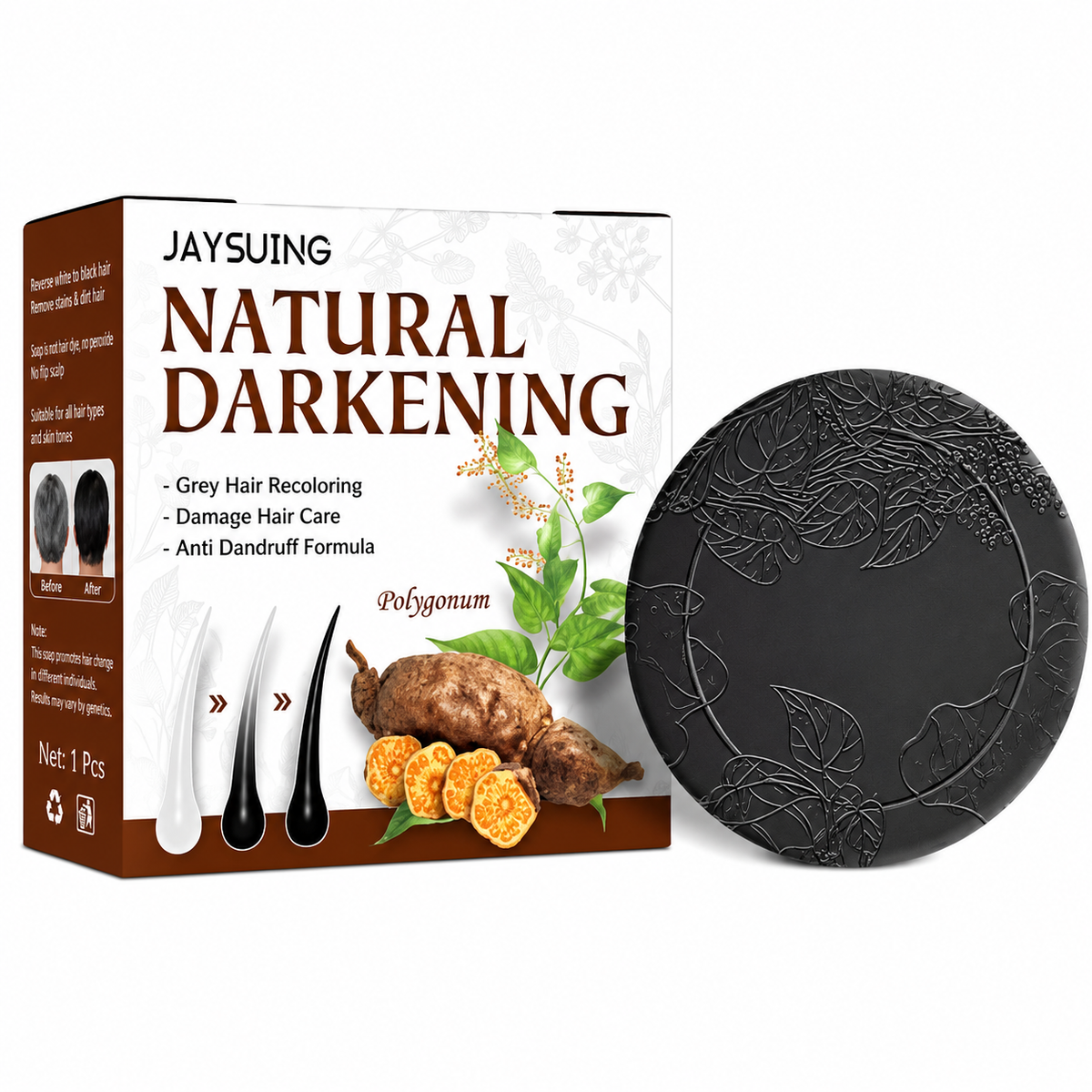 Jaysuing Natural Darkening Shampoo Bar